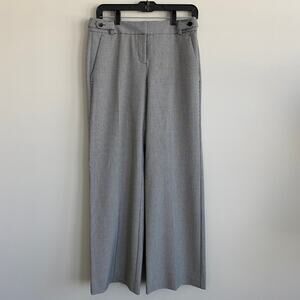 Liz Claiborne Sloan Houndstooth Dress Pants Wide Leg Black White 4